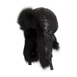 W162E Black Eared Winter Hat With Ortalion Insulated Fur