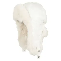 W162A Ecru Eared Winter Hat Ortalion Insulated Fur