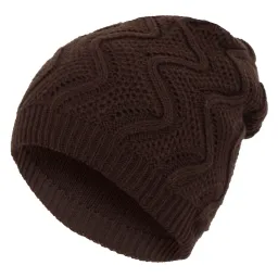 W314E Brown Haker Beanie Women'S Winter Hat With Knitwear Fashionable