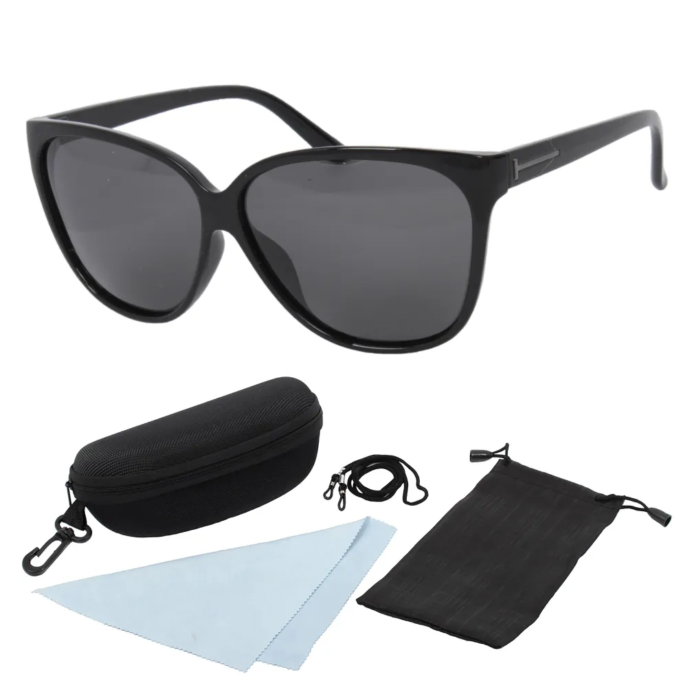 Polar Fashion P6060 C3 Black Shiny Polarized Sunglasses