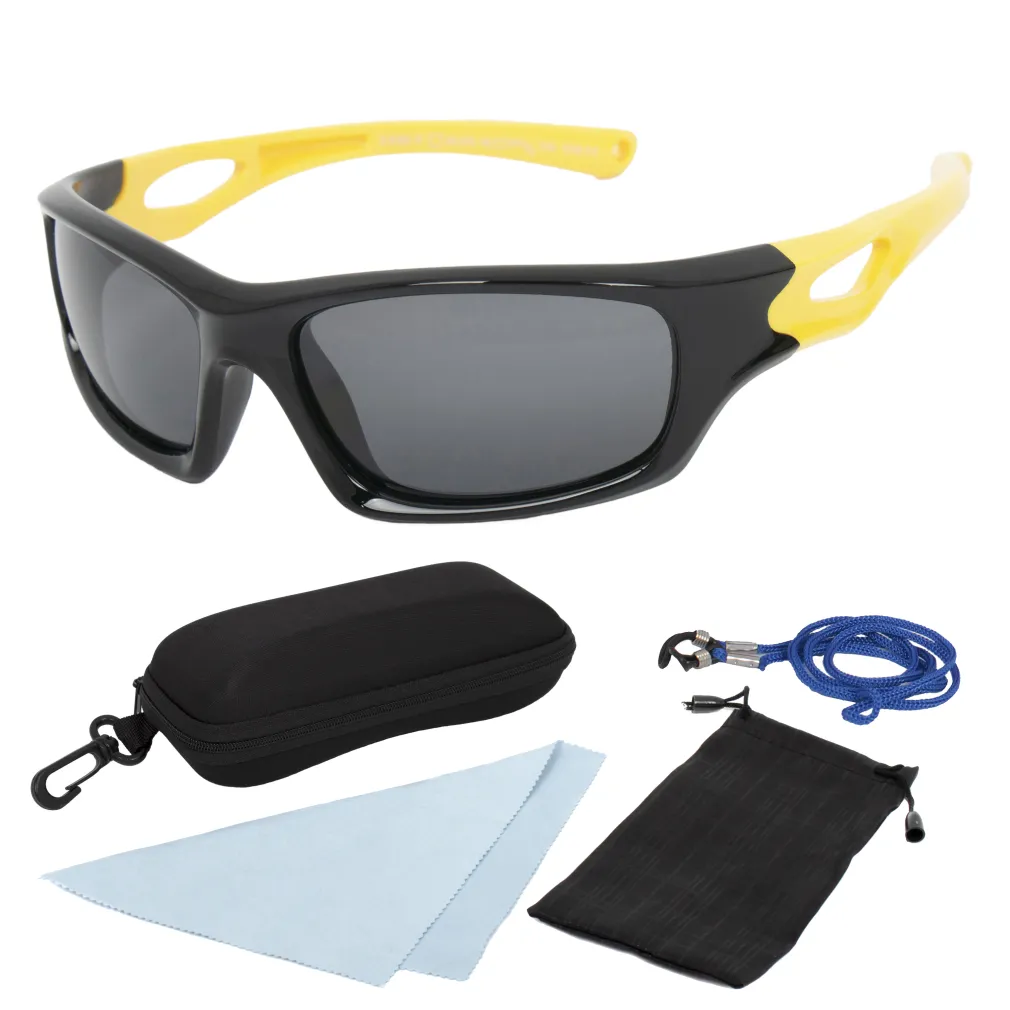 S8185 C16 Black Yellow Flexible Sunglasses Children'S Polarized