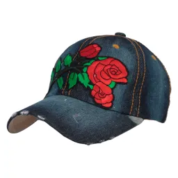 K156B Cotton Baseball Cap Woman With A Rose