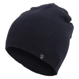 W392C Granatowa Ciepła zimowa czapka męska beanie Polar Fashion®