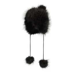 W413D Women'S Winter Hat With Eskimo Fur And Pompon