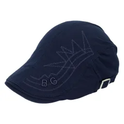 K220D Navy Cap Men'S Flat Cap Cotton