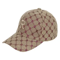 K241B Beżowa Bawełniana czapka bejsbolówka regulowane zapięcie