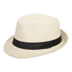 R198 Classic Hat Trilby Eco Beige With Black Band