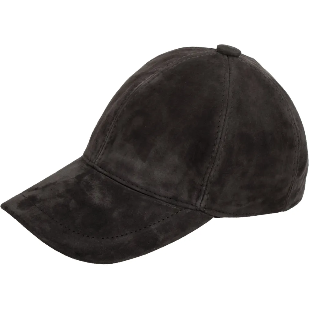 K205J Brown Leather Cotton Baseball Cap