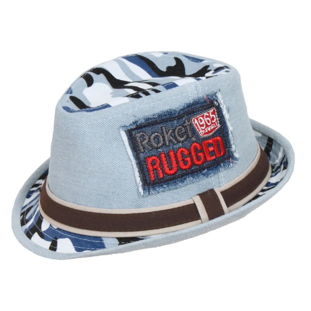 R185A Classic Hat Trilby Children'S Roket With A Belt