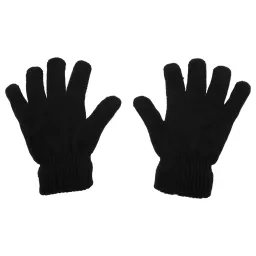 RD01 Czarne rękawiczki dzianinowe