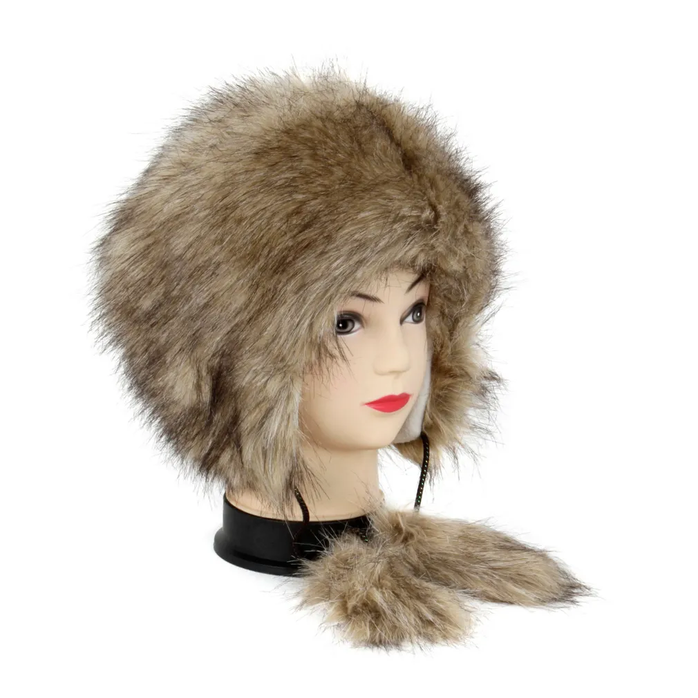 W135K Warm Winter Fur Toque Insulated With Fleece