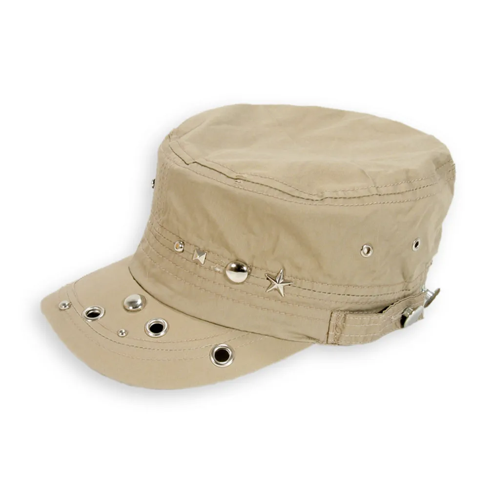 K49B Beige Patrol Cap Cotton