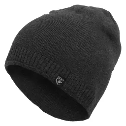 W392B Szara Ciepła zimowa czapka męska beanie Polar Fashion®