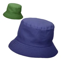 R197I Blue-Green Hat Cotton Bilateral Bucket Fishing