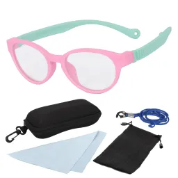 S8155 C3 Pink Aquamarine Flexible Prescription Glasses Children'S