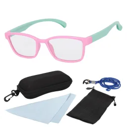 S8150 C3 Pink Aquamarine Flexible Prescription Glasses Children'S