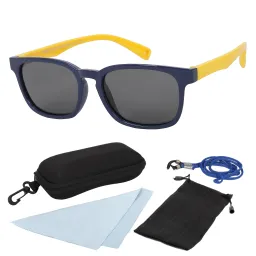 S8139 C12 Navy Yellow Flexible Sunglasses Children'S Polarized