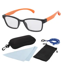 S8150 C17 Black Orange Flexible Prescription Glasses Children'S