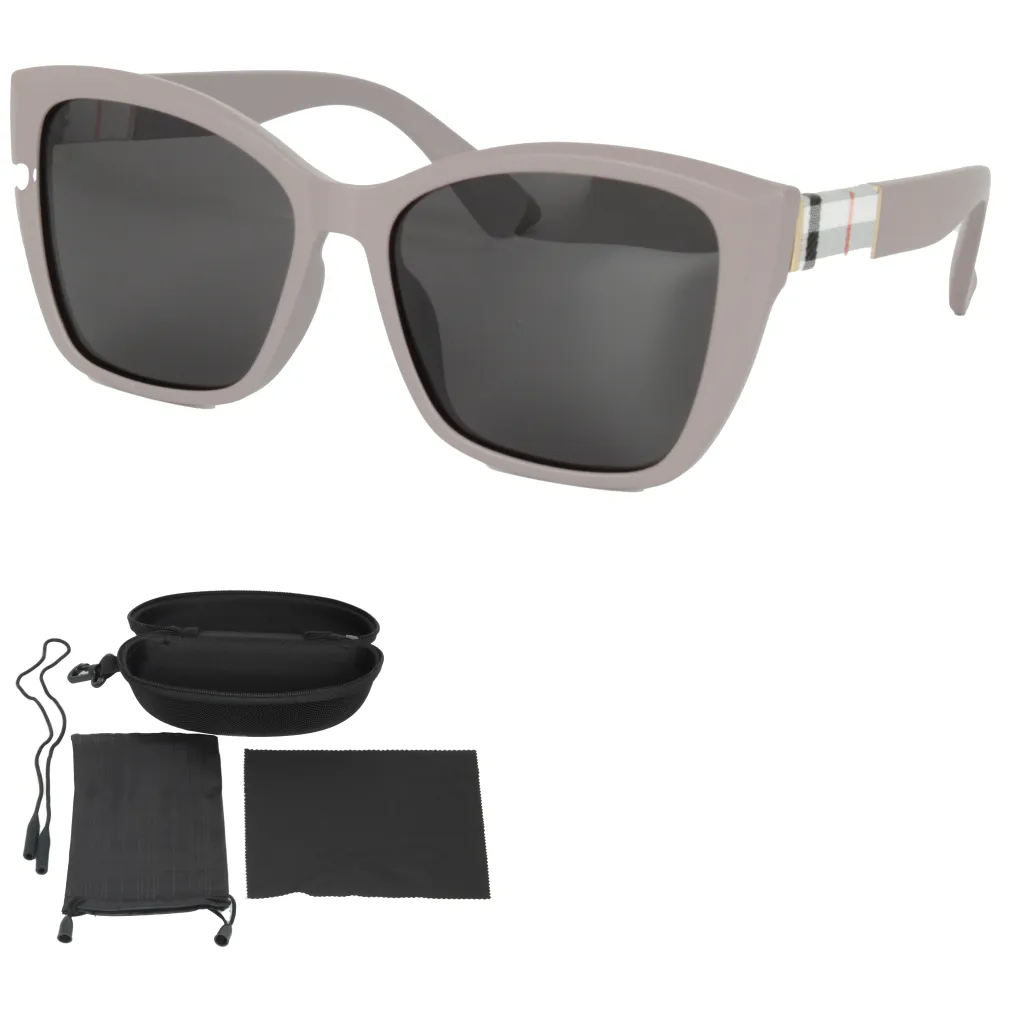 Polar Fashion PR9165C11 Damskie Różowe Polaryzacyjne Okulary Przeciwsłoneczne