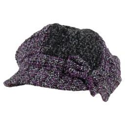 K75E Purple Fashionable Women'S Cotton Cap