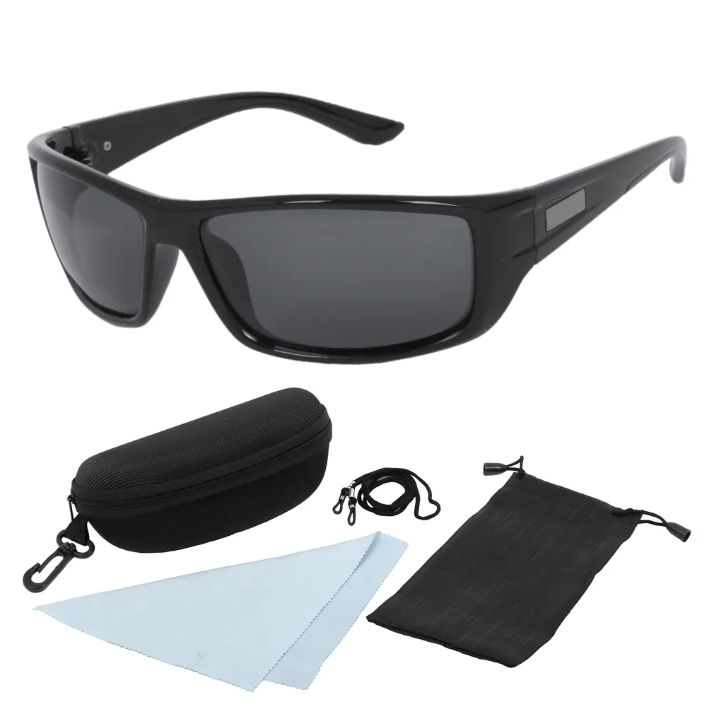 Polar Fashion P573 C3 Black Shiny Polarized Sunglasses