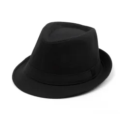 R103 Klasyczny kapelusz gładki czarny