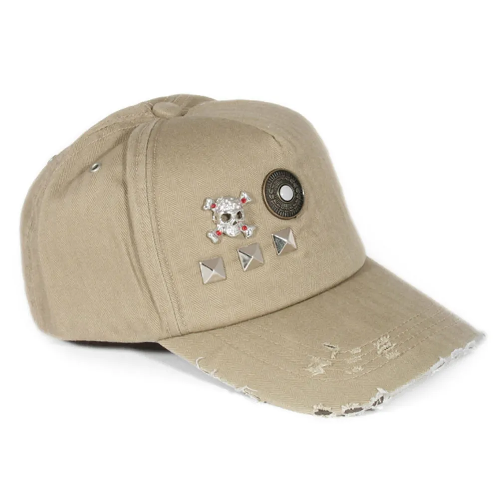 K09B Beige Cotton Baseball Cap