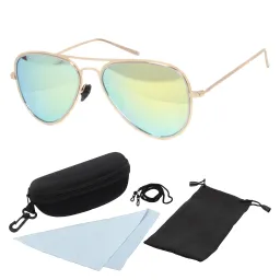 Polar Fashion 588-5 Gold-Green Polarized Sunglasses