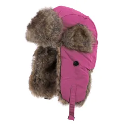 W151I Children'S Pink Warm Eared Winter Hat Winter Pilot Impregnated