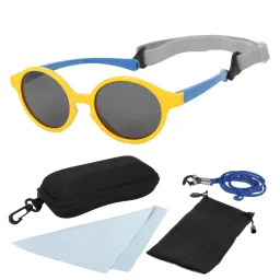 S8191 C10 Żółto Niebieskie Elastyczne okulary dziecięce z polaryzacją
