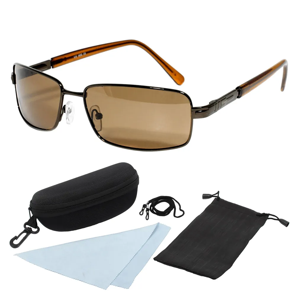 Visage VS06B Brown Men'S Polarized Sunglasses