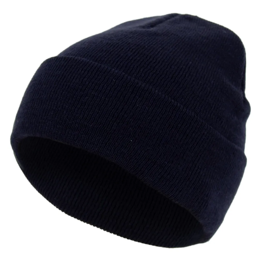 W466E Czapka dzianinowa beanie granatowa