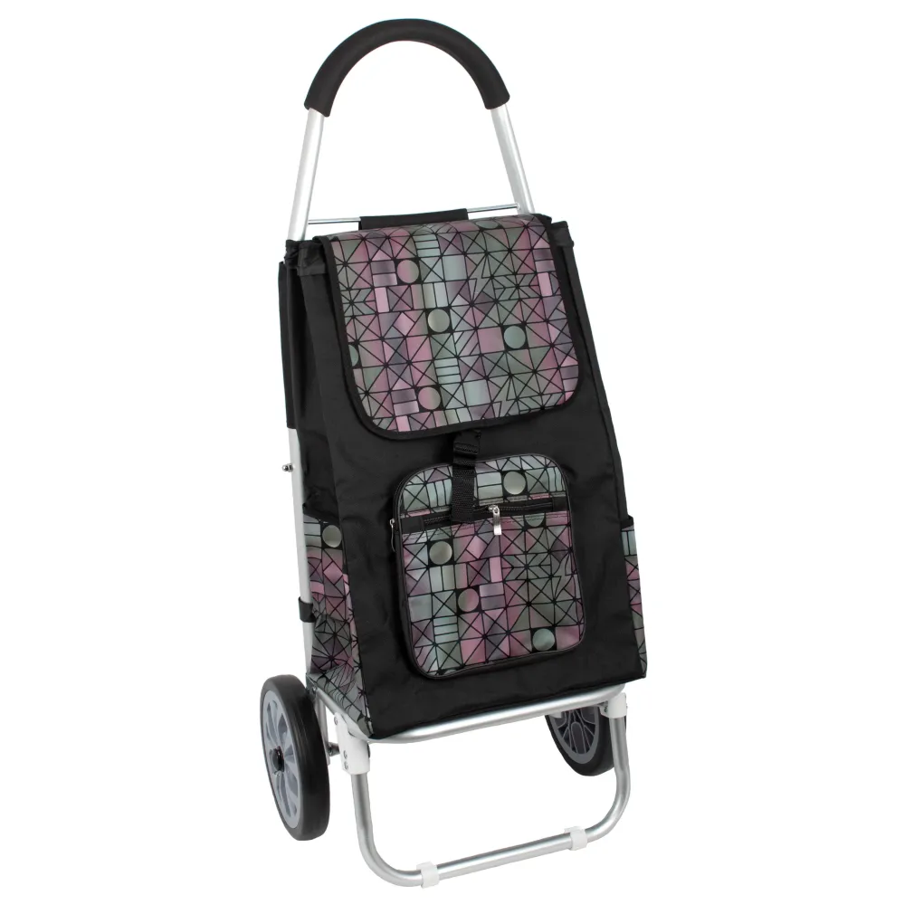 Shopping Bag On Wheels WZ144A Aluminum Shopping Trolley With Large Wheels