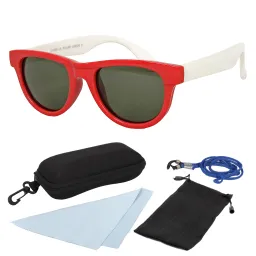 PJ1609C Red White Flexible Sunglasses Children'S Polarized