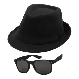 Zestaw Blues Brothers Kapelusz R42 Trilby Okulary Nerd