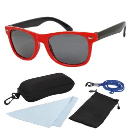 PJ21 Red Black Flexible Sunglasses Children'S Polarized