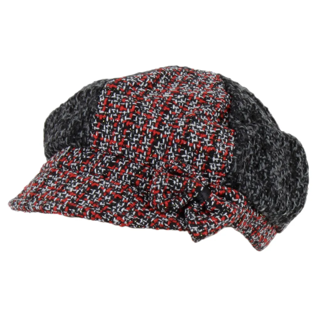 K75D Red Fashionable Women'S Cotton Cap