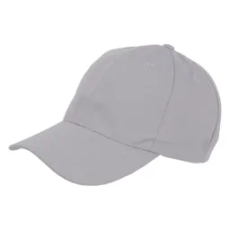 K161D Grey Plain Baseball Cap Velcro