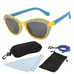 S8127 C10 Yellow Blue Flexible Sunglasses Children'S Polarized