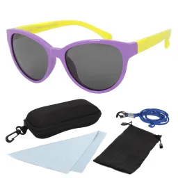 S8197 C9 Purple Yellow Flexible Sunglasses Children'S Polarized