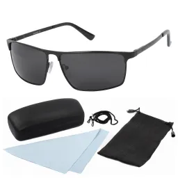 Polar Fashion HP02 C1 Czarne Mat Polaryzacyjne Okulary Przeciwsłoneczne