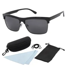 Polar Fashion P6008 C3 Black Shiny Polarized Sunglasses