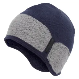 W309D Navy-Grey Polar Fashion Winter Hat For Running, Cycling, And Skiing