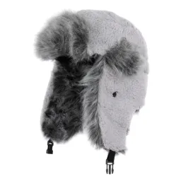 W191B Grey Eared Winter Hat With Polar Fleece Lining