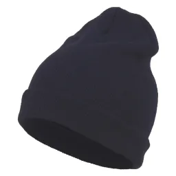 W242M Ciemnoniebieska Haker banie czapka zimowa smerfetka krasnal gładka neonowe kolory
