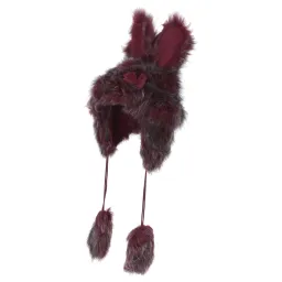 A Warm Winter Hat Animal Rabbit 4 Fleece Lining