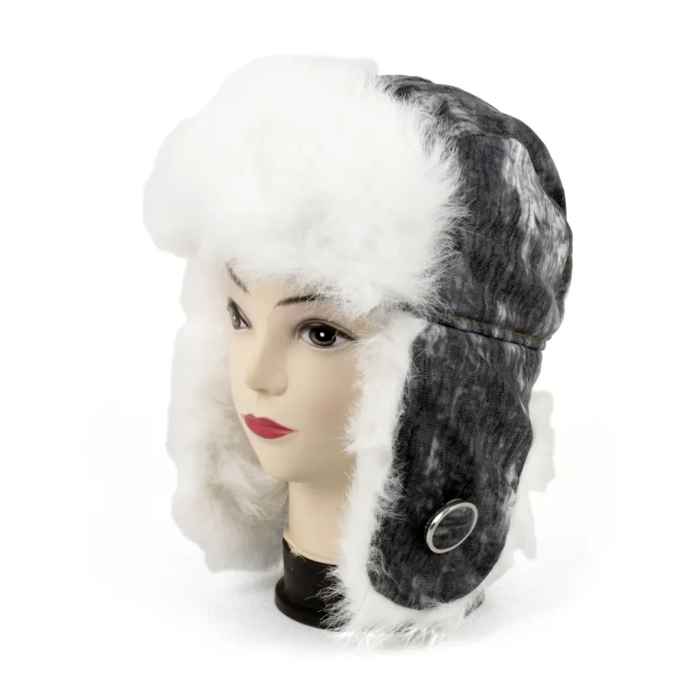 W233A Black A Warm Eared Winter Hat Comfortable