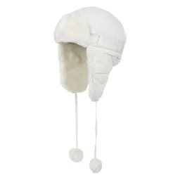 W139C White Warm Winter Children'S Eared Hat