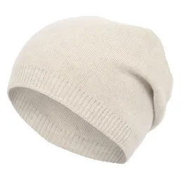 W440B Kremowa Polar Fashion czapka zimowa beanie wykonana z kaszmiru i wiskozy