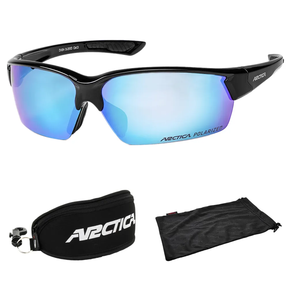 Arctica S200D Czarno-zielone DASH Okulary Przeciwsłoneczne Gratisy